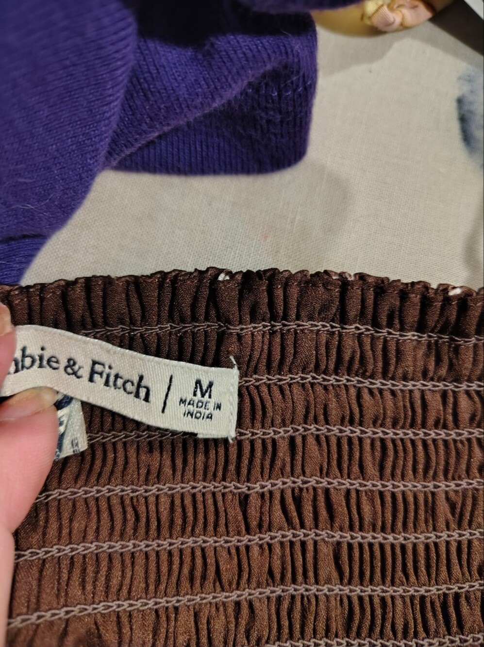 Abercrombie & Fitch Brown Floral Silky Lined Midi Slip Dress - Picture 12 of 14